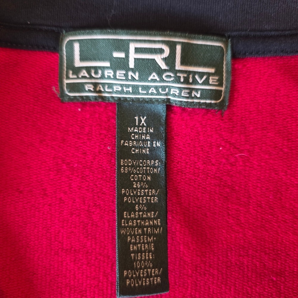 Lauren Ralph Lauren Active Women 1X Red Full Zip Hooded Jacket Southwest Patch - Picture 4 of 12